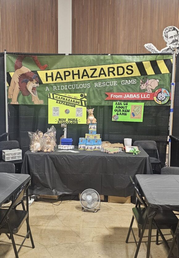A photo of the HAPHAZARDS booth at the Lane County Fair